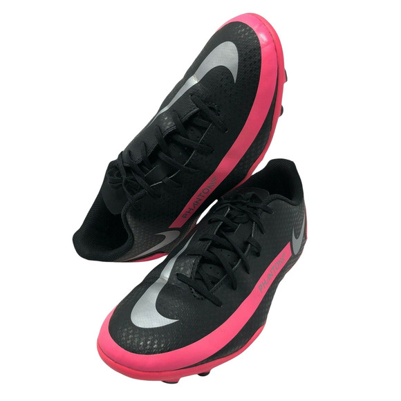 Nike Junior Phantom GT Club FG Black Pink Soccer Cleats CK8479 006 Size 5Y - Picture 2 of 13